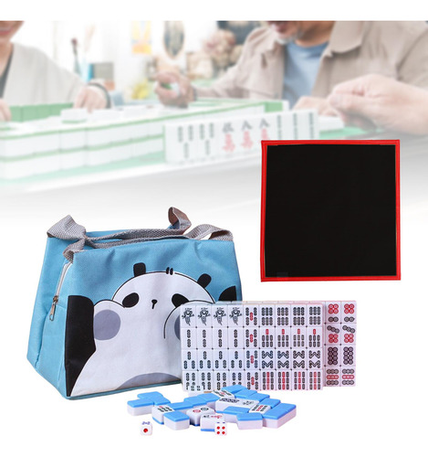 Juego De Mini Mah Jong Juego De Mahjong Tradicional Con Azul