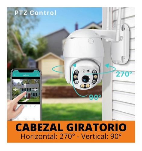 Imagen 5 de 10 de Camara De Seguridad Inalambrica Wifi Full Hd Impermeable