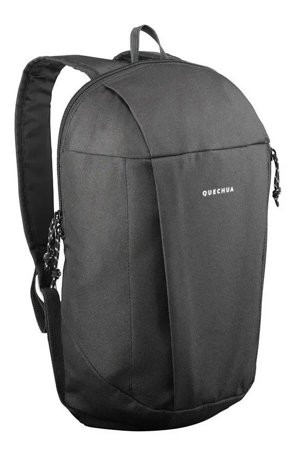 Mochila Para Trilha Compacta 10l 39x21x15cm Quechua Arpenaz Preto Liso