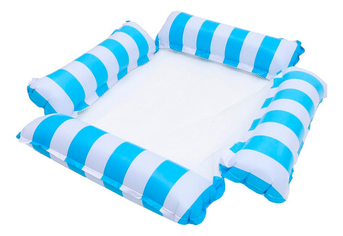 Silla Hamaca Rayas Inflable Portatil P/ Alberca Y Vacaciones