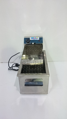 Imagen 2 de 6 de Freidora Electrica Industrial Marca Lourdes Canasto Acero