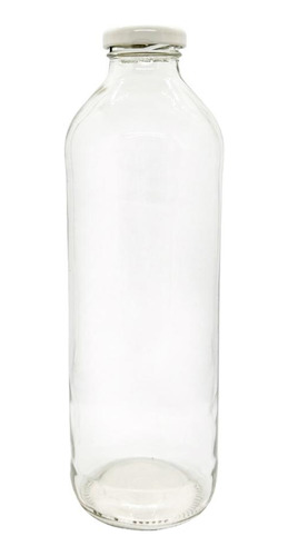 Botella Vidrio Jugo Leche 910 Cc Tapa Rosca Pack X12