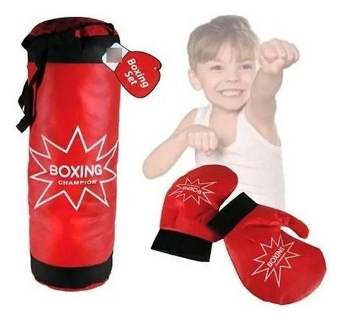 Set Saco Boxeo Para Niños Con Guantes Juego Deporte