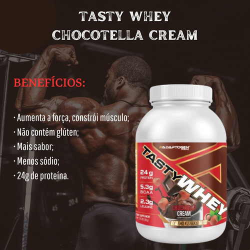 Tasty Whey 900g Sabor Chocotella Cream - Adaptogen