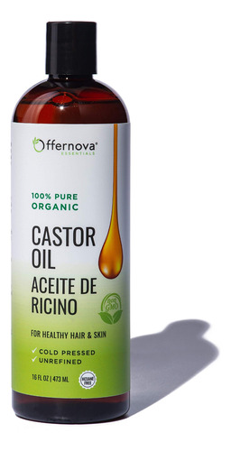 Aceite De Ricino Ricino 100% Puro Y Organico - Para El Cabel