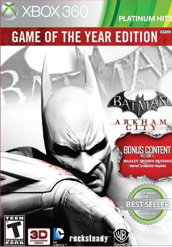 Batman Arkham City , Edicion Juego Del Año Xbox 360(sellado) | Cuotas sin  interés