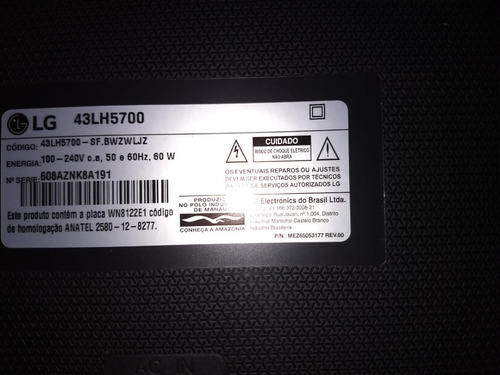 Vendo Tv LG 43lh5700 Tela Quebrada Para Retirada De Peças