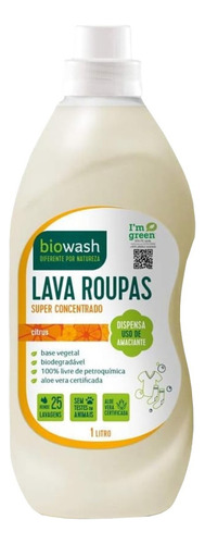 Lava Roupas Vegano Biodegradável Citrus 1l - Biowash