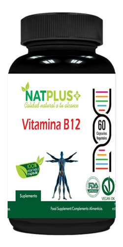 Vitamina B12 60 Capsulas Vegetales Metilcobalamina