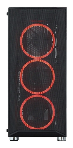 Gabinete Gamer Superframe Flow Rgb Vidro Temperado Com 3 Fan