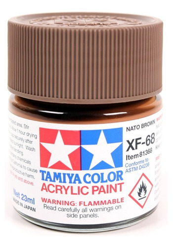 Pintura Acrilica 23ml Xf68 N A T O Brown By Tamiya # Xf68