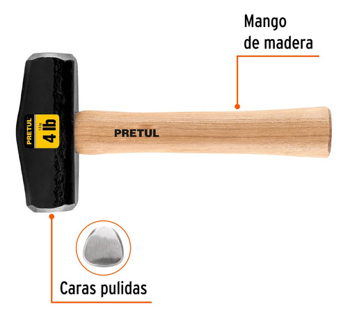 Marro Nevada Demolicion 4 Lbs. Mango 10-3/4 , Pretul 22217