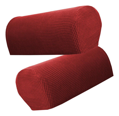 2 Pares (beige Y Rojo) De Protectores De Brazos Para Sofá,