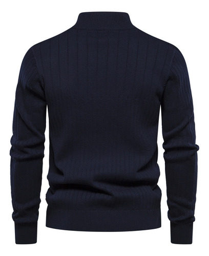 Sudadera Casual Con Cuello Alto Y Media Cremallera Para Homb