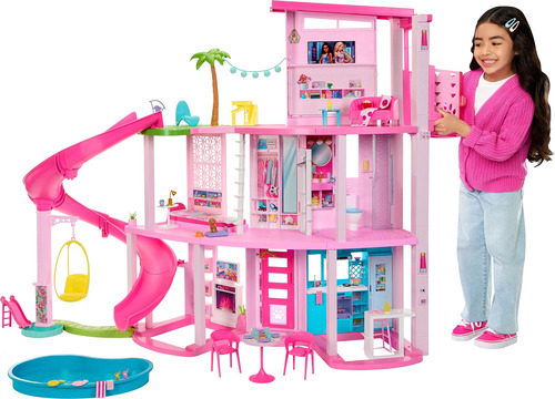 Barbie Casa 2023, Casa De Muñecas Para Fiesta En La Piscina