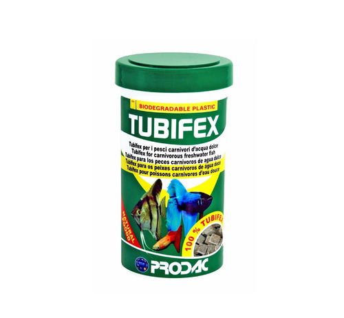 Alimento Prodac Tubifex Liofilizado 25gr Cubo Alta Proteina 