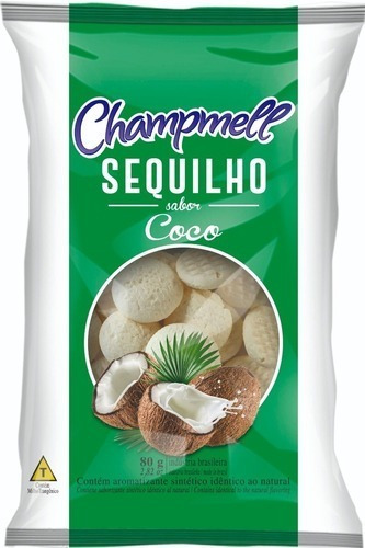 Bolacha Sequilhos Champmell Sabor Coco 80g Derrete Na Boca