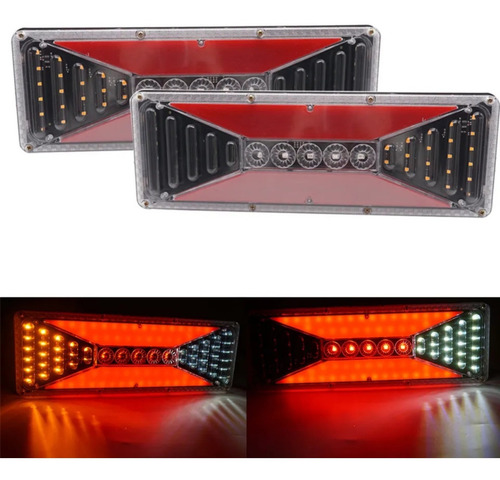 Focos Traseros Secuenciales (par) Led 12/24 V Camión Carro