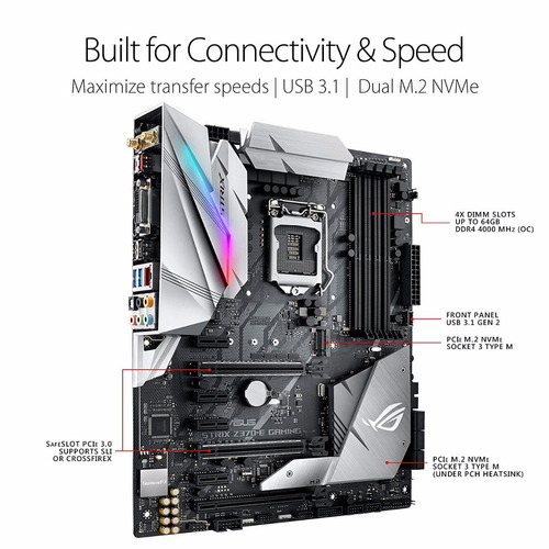 Tarjeta Madre Asus Rog Strix Z370-e Gaming Lga 1151 Ddr4