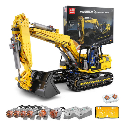 Mould King - Juego De Construcción De Excavadora Rc Para