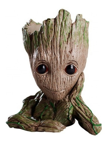 Baby Groot Vaso Planta Caneta Decoração 14cm Marvel