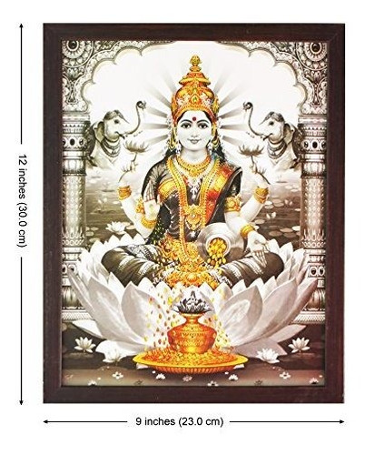 Poster Lakshmi Indian Hindi Religious Maa Showering Money U 