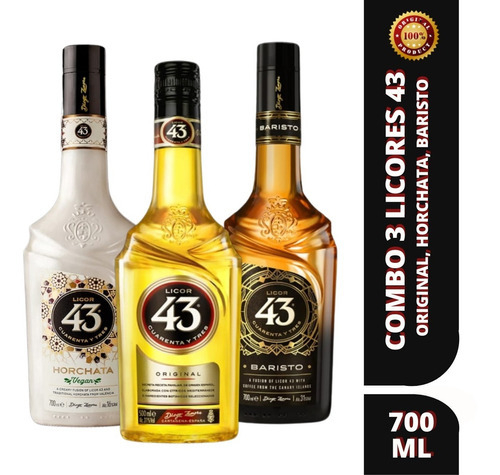 Licor 43 Combo Original + Horchata + Baristo 700 Ml