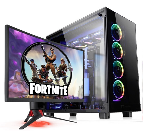 Pc Gamer Fortnite Dota 2 Lol Csgo - Amd A8 4gb 1tb + Monitor