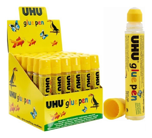 12 Pegamento Líquido Uhu Glue Pen  50ml  Escolar Oficina