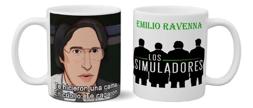 Taza De Cerámica Los Simuladores Emilio Revena Exclusiva