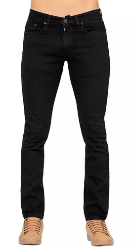 Pantalones De Mezclilla Casual Color Negro Pantalones Vaqueros