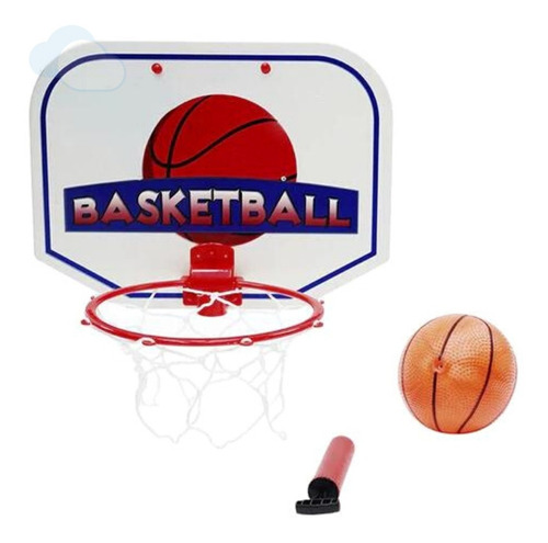 Imagen 6 de 6 de Mini Aro De Basquet Infantil Tablero Pelota Inflador Isakito