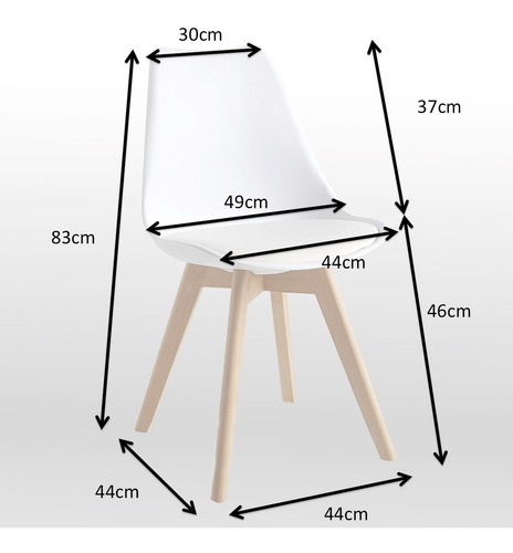 Silla Eames Acolchonada Negra Armada De Excelente Calidad
