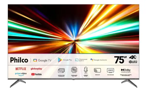 Smart TV Philco 75 QLED 4K Google TV