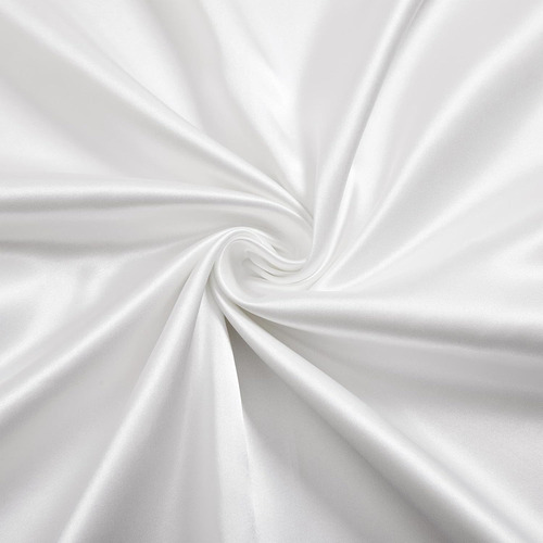4 Pz De Sábana Lujosa De Satén Tamaño Queen Size Suave Blanco Liso
