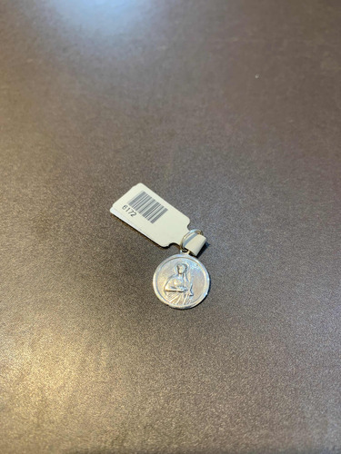 Medalla Chica De Santa Lucia En Plata 925, 1,4 Cm. Tuset
