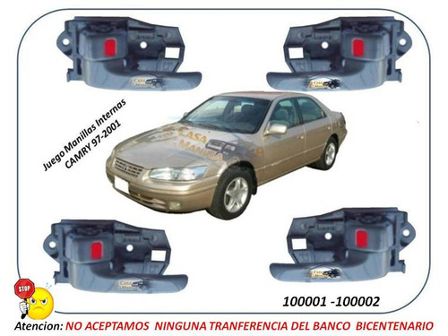 Manilla Interna Toyota Camry 97 - 2001 Juego 4und Color Gris