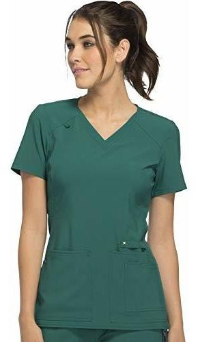 Cherokee Iflex Ck605 Camiseta Con Cuello En V Hunter Green M