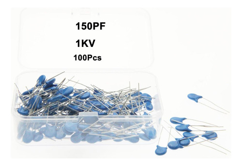 Limocon 150pf 1kv Capacitores De Cerámica Azul, 100pcs