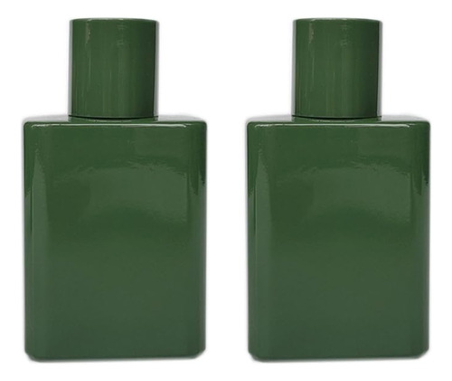 Yorror Paquete De 2 Atomizadores De Perfume De Vidrio Verde 