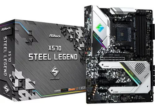 Placa Mãe Gamer Asrock X570 Steel Legend Amd Am4 Ddr4 Atx Co