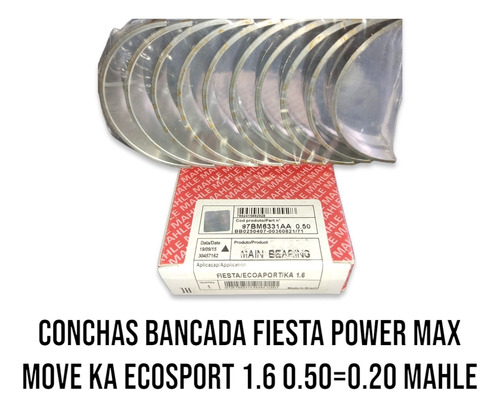 Conchas Bancada 0.20=0.50 Fiesta Power Max Move Ecosport Ka 