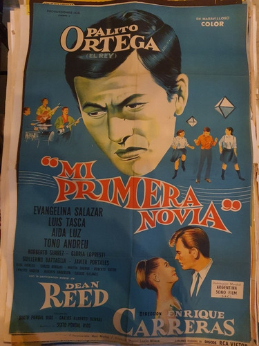 1 Antiguo Afiche De Cine Palito Ortega Mi Prmera Novia 544 (Usado)