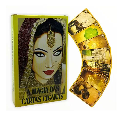 Baralho Tarot A Magia das Cartas Ciganas Amarelo 36 Cartas