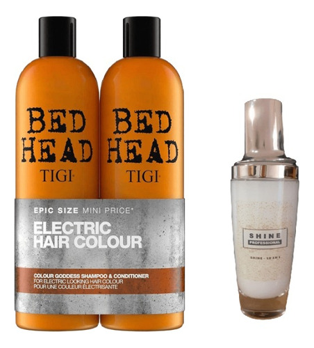 Tigi Colour Goodless Shampoo + Acond 750 Ml + 10en1 Shinepro