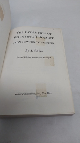 The Evolución Of Scientific Thought Forma Newton To Einstein (Usado)