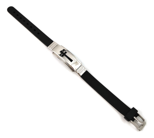 Pulsera Unisex De Acero Titanio Y Silicona