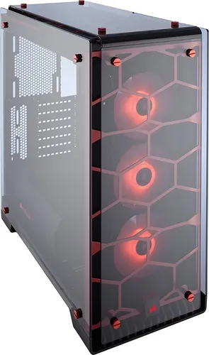 Corsair Crystal 570x Rgb Red Torre Para Computador Pc Case