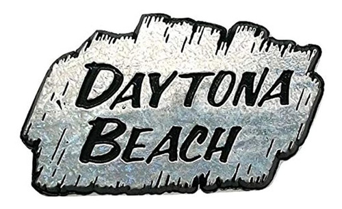 Imán De Nevera Daytona Beach Florida Lámina De Plata