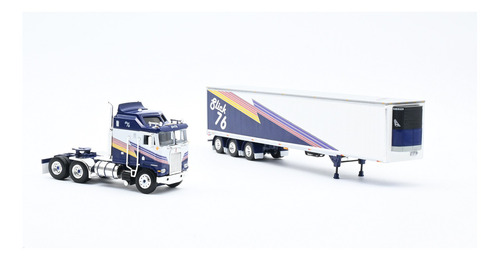 Tráiler Escala 1/64 Kw K100 Remolque Carrier Slick 60-1321 Color Azul Marino